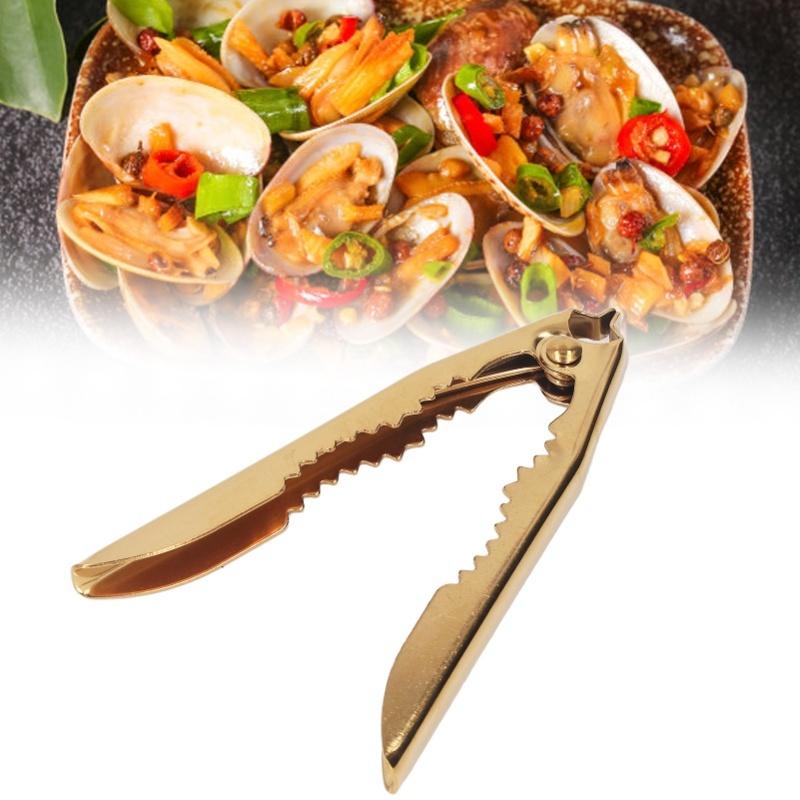 Gold Crab Cracker Non Slip Robust Stainless Steel Nutcracker Chestnut Walnut Opener Clip For Kitchen