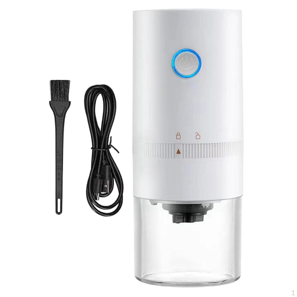 Electric Coffee Bean Grinders Adjustable Fine Coarse Easy On and Off Button Ceramic Conical Burr for