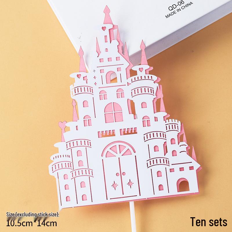 Pink & Gold Royal Birthday Cake Topper Set