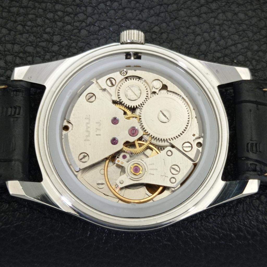 HMT HAND-WINDING VINTAGE INDIAN MENS BLUE COLOR DIAL WATCH A441012-4