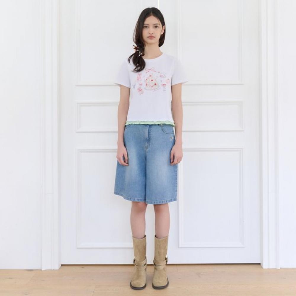 Thursday Island Layered T shirT T264mTs931w white (WH)/S