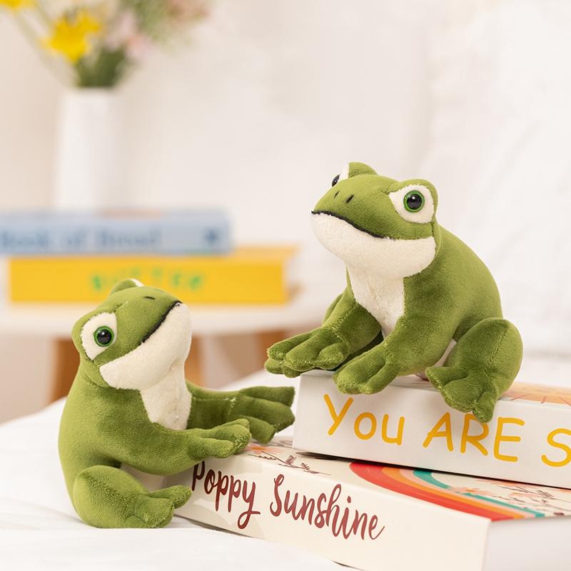 12cm Cartoon Frosch Plüschtiere Simulation Frosch Kuscheltier Kissen Baby Tier Frosch Puppe Kinderspielzeug Jungen Geburtstagsgeschenk Raumdekoration