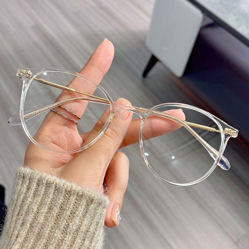 

Retro Anti Blue Light Glasses Women Men Round Frame Computer Reading Eyewear Vintage Oversized Optical Spectacle Eyeglass
