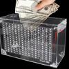 Transparent Acrylic Money Box with Counter 5000USD Saving Goal Kids Adults Clear Piggy Bank Coin Cash Container Money Saving Challenges Box Boys Girls