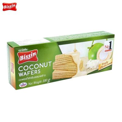 Bissin Coconut Wafers 100 G X 1 Pc /3 Pcs / 6 Pcs / 12 Pcs - Thai Snack