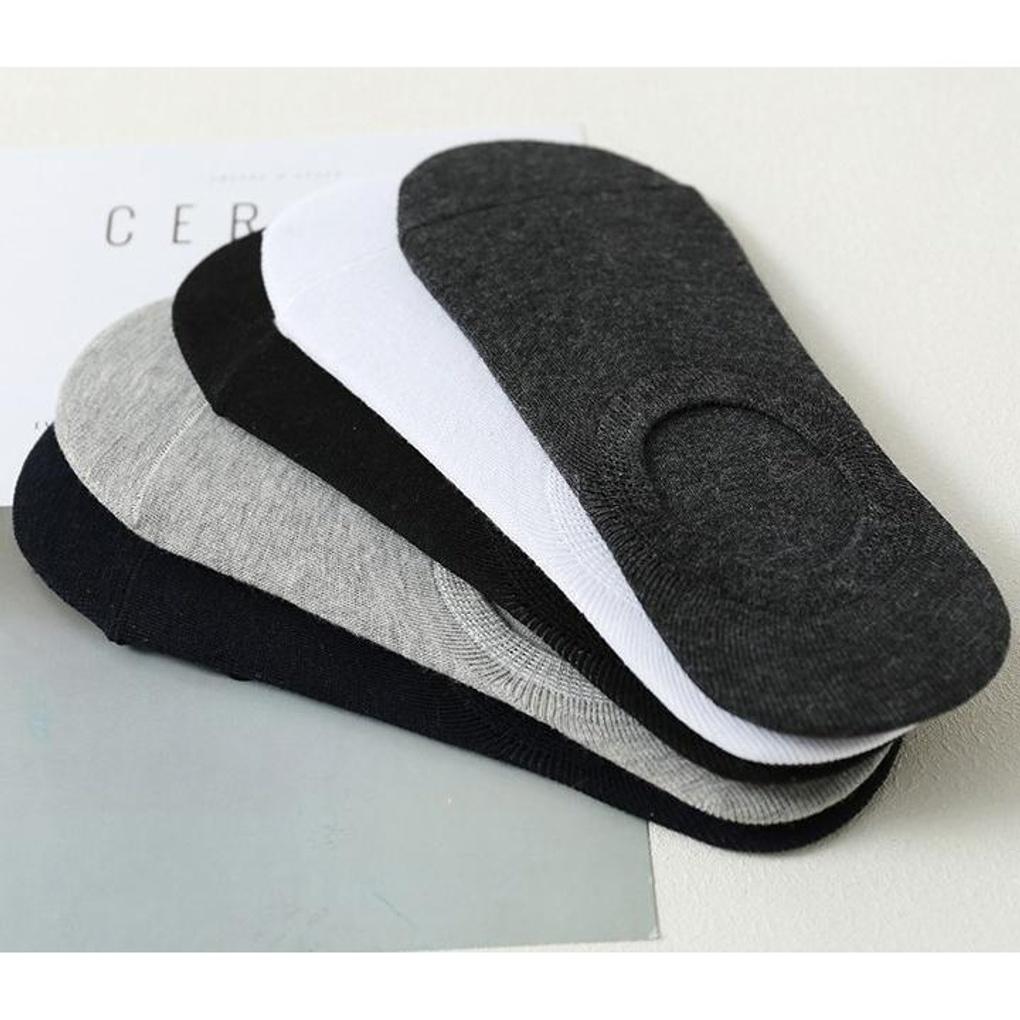 Мужские базовые однотонные тапочки на подъеме, набор из 5 пар Navy blue
