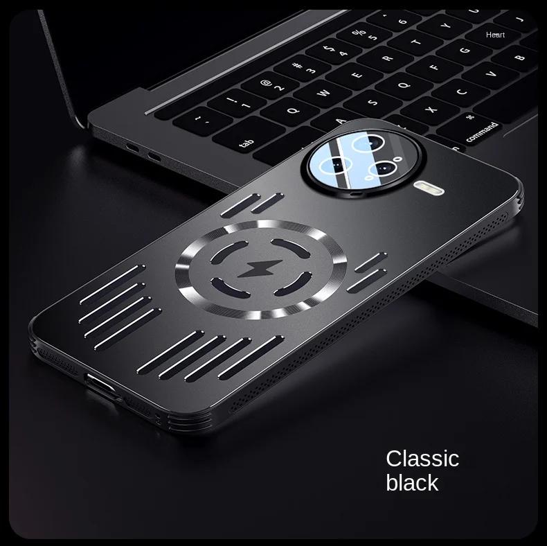 Metal Heat Dissipation Magnetic Shockproof Case For POCO F7 Pro F7 Ultra Magsafe Aluminium Alloy Bumper Hard Cover