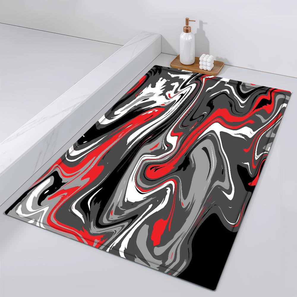 

Art Door Mat Bedside Entrance Bath Floor Decoration Corridor Door Strata Mat Carpet Living L-Liquid Room Colorful Balcony 40cm x 60cm