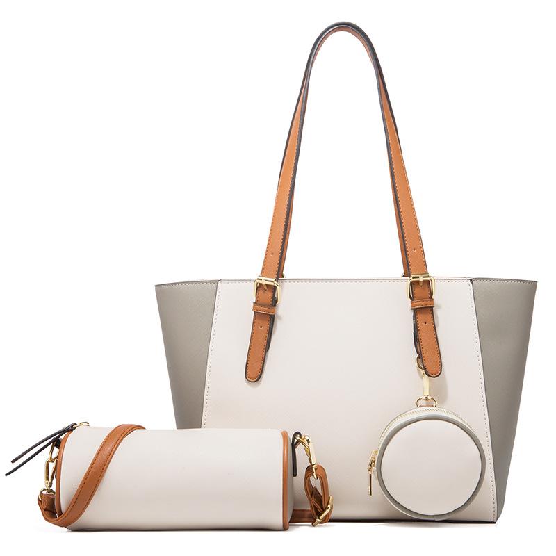 Shoulder Bags for Women  Fashion All-Match Large Capacity Tote Bags Female PU Leather Handbags and Purses 3Pcs Bags Set