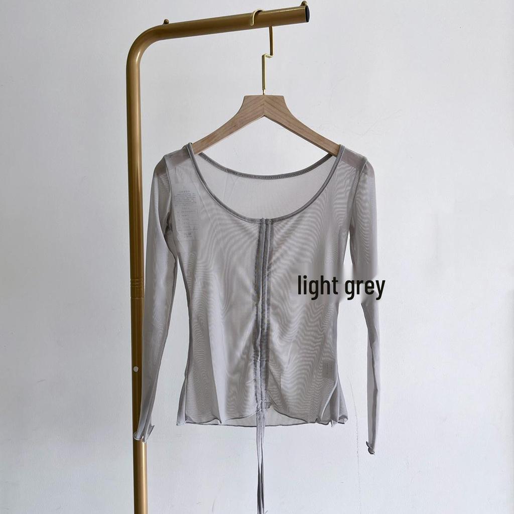 Bonnie Dancewear Women's Ballet Mesh Top - Short/Long Sleeve Body Shaping Outerwear for Gymnastics