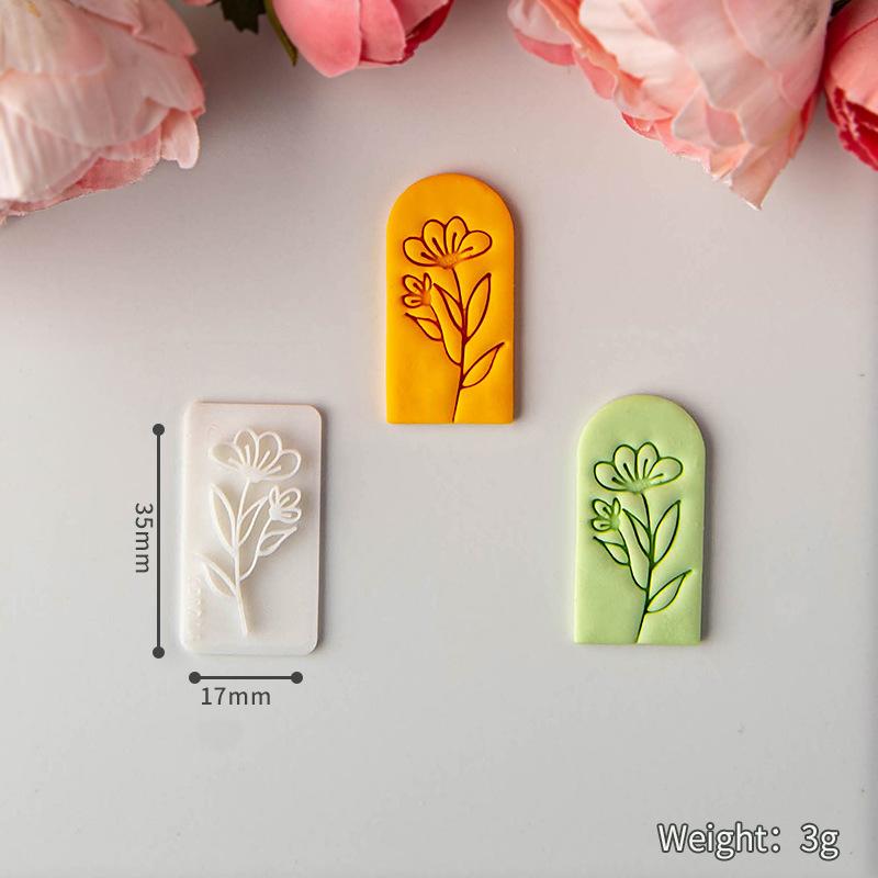 Fresh Flower Clay Soft Pottery Earrings Molds Are Suitable for Making Handmade Diy Jewelry Pendants Polymer Clay Tools