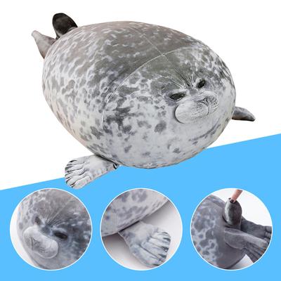 Soft Angry Blob Seal Pillow Chubby 3D Novelty Sea Lion Doll Plush Stuffed Toy Baby Sleeping Throw Pillow Gifts for Kids Girls