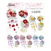 JZOON 3-Piece Tsumami Zaiku Hair Accessory Set for Shichi-Go-San, Coming-of-Age Ceremony, Yukata, Hakama, Kimono, Furisode, Japanese Attire, Flowers,