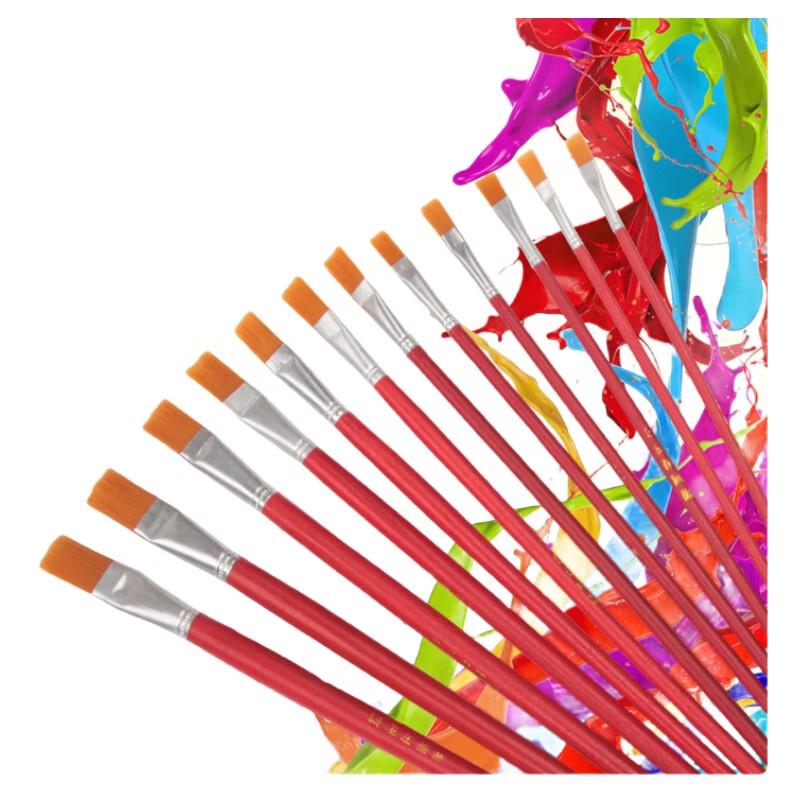 

LijiuHong Red Handle Nylon Oil & Watercolor Paint Brushes