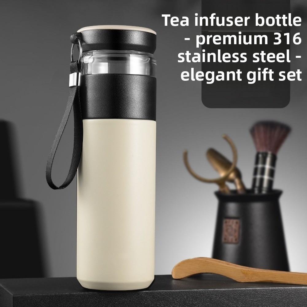 Multi-functional outdoor tea-water separation insulated cup, 316 stainless steel water cup, household thickened cup, tea cup