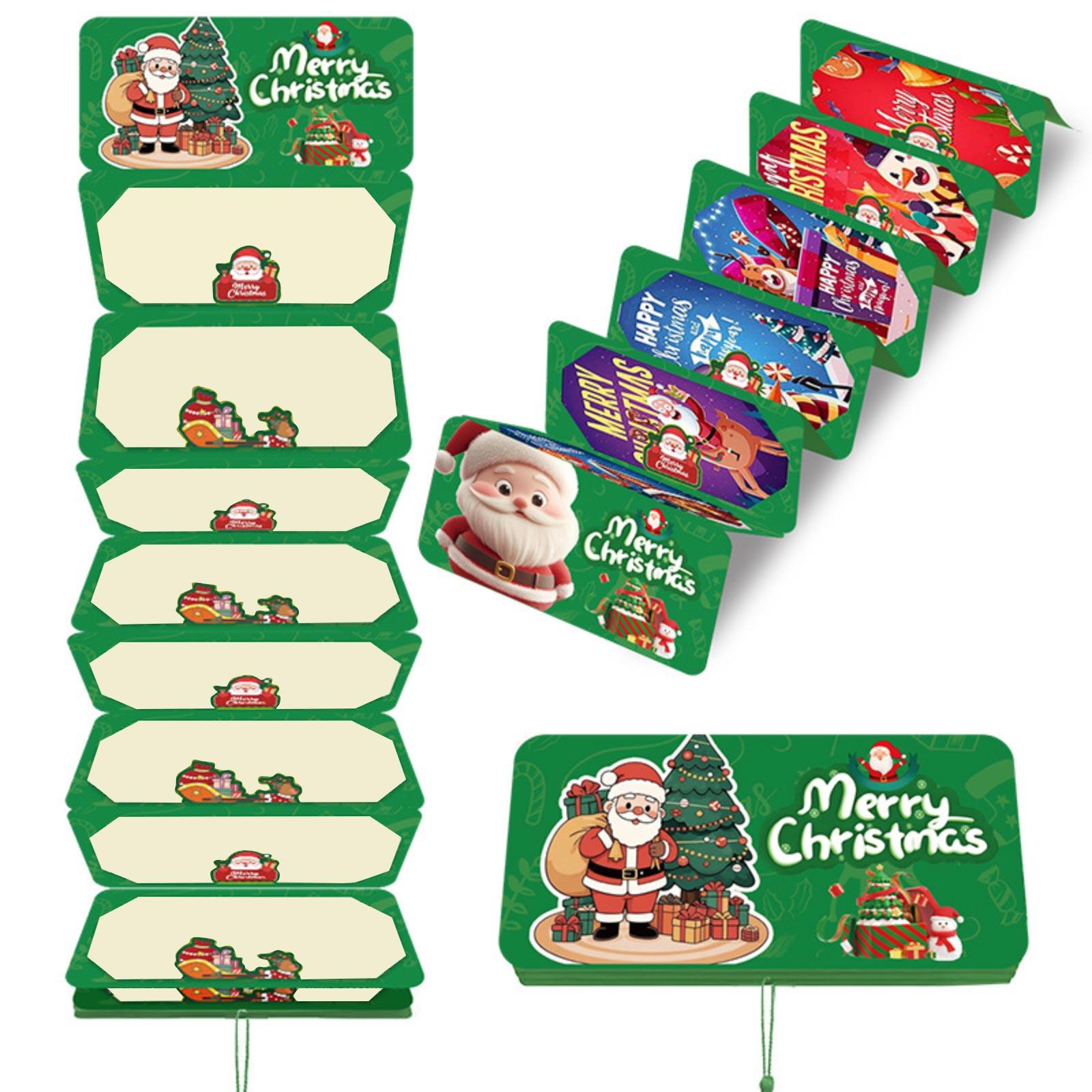 

Christmas Greeting Card Set with Pop Up Design Festive Foldable Cards for Holiday Wishes and Gift Messages зелений