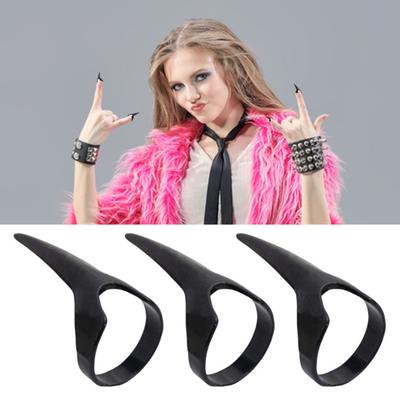 20 Stück Fingerkrallen Ringe Retro Metall Punk Rock Vollnagel Kunst Set