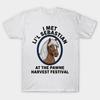 Men Black Print T-shirt Lil Sebastian - Parks And Rec No-Cut Transfer Paper Print Cotton Tshirt
