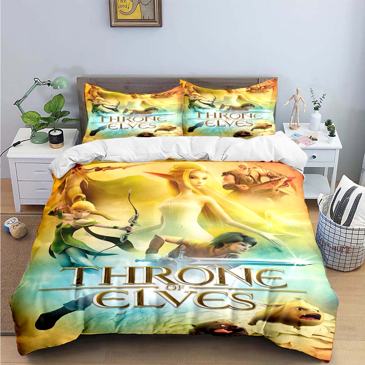 

Fashion Classic Game D-Dragonnest Print Bedding Sets Bed Supplies Set Duvet Cover Bed Comforter Set Bedding Set Luxury Gift EU Single(135*200cm)3pcs