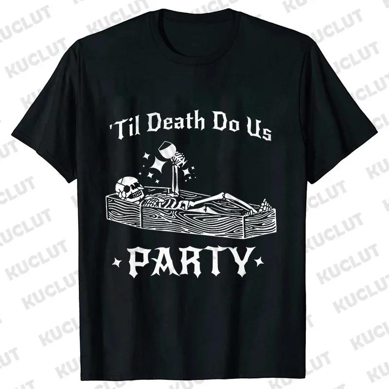 

Funny Bride or Die T-shirt Halloween Bachelorette Party Shirt Till Death Do Us Party Tops Bridal Shower Matching Team Bride Tees S
