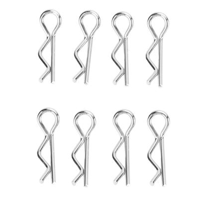 8Pcs RC Body Clips Pins Metal Stainless Steel R Clips for 112 114 Scale Remote Control Car