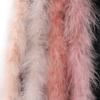 DIY 13G Marabou Feathers Boa For Christmas Tree Pink Turkey Feather On Ribbon Wedding Dress Shawl Decorative Crafts Feathers 2 Yards
