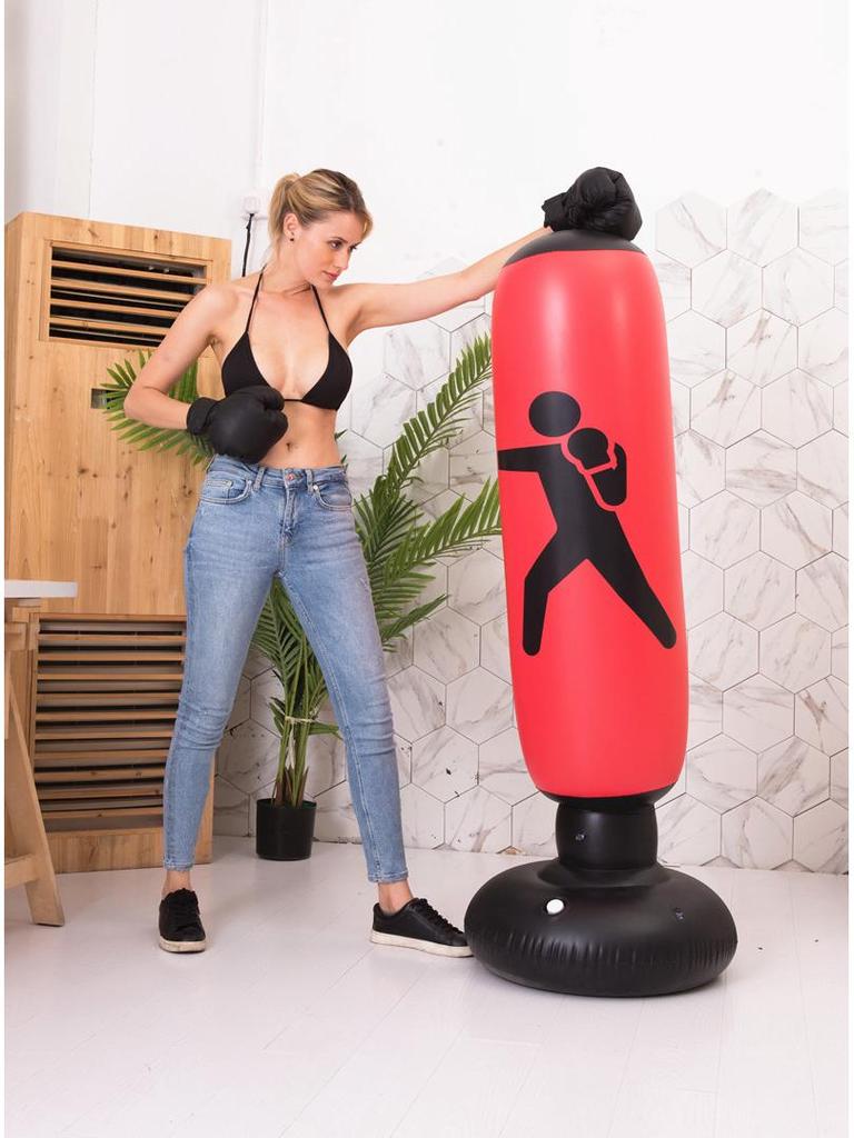 Inflatable Fitness Boxing Pillar Stress Relief Toy, PVC Thick 1.6m Tumbler for Adults