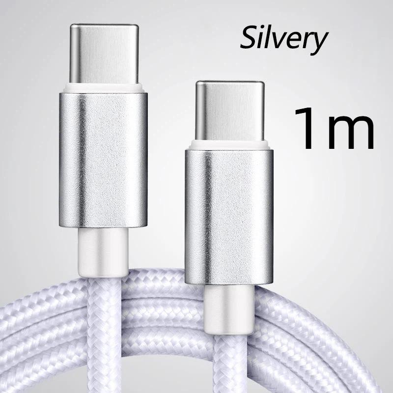 66W 5A Nylon 1/2/3Meters Usb C To Type C Fast Charging Cable For Mosr Mobile Phone Charging Cable