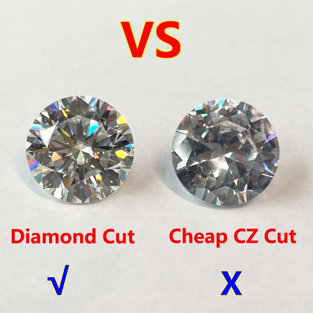 Toppkvalitet 0,5-5CT FL Klarhet 3EX Slipt D Farge Moissanitt Løs Dyrket Stein Diamant Moissanitt Sertifisert GRA Fine Moissanitt Smykker