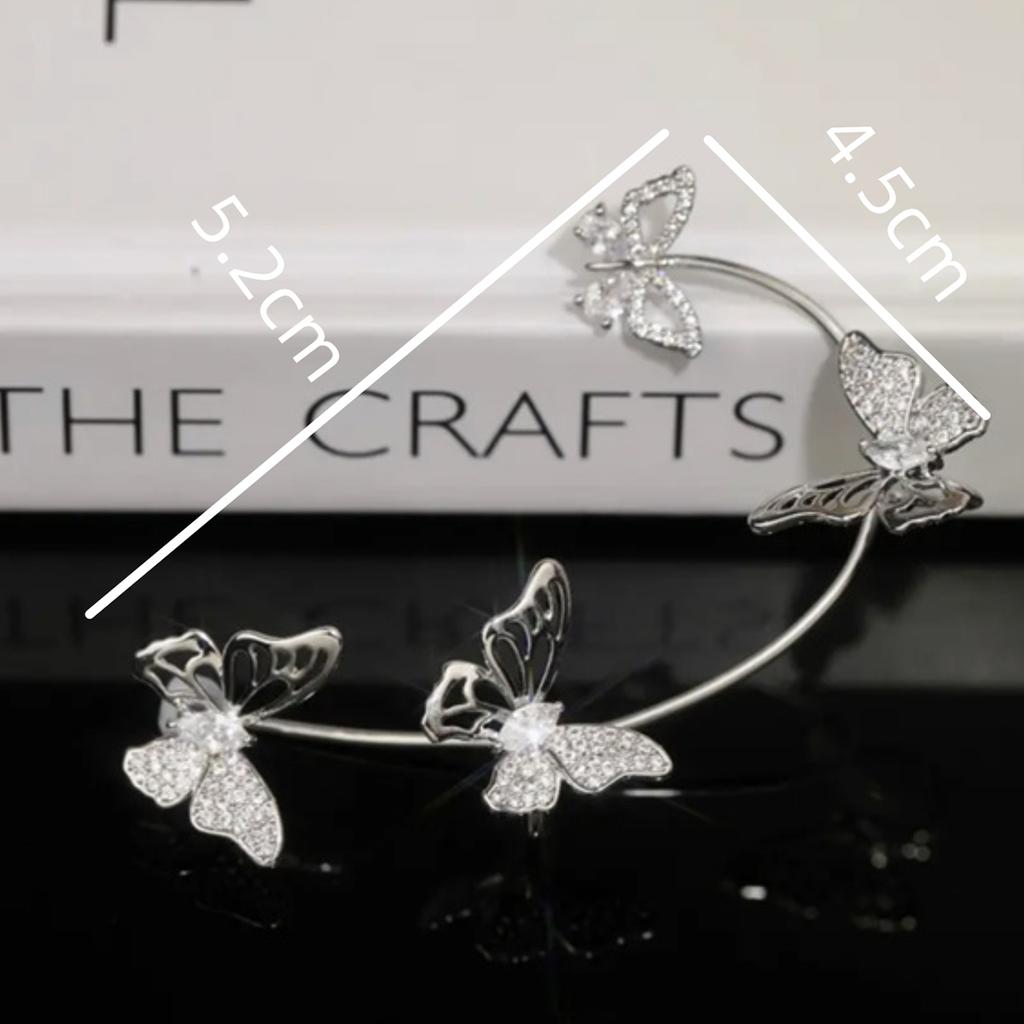 2PC women's fashionable and simple temperament butterfly ear hanging jewelry dating party holiday gifts-7102