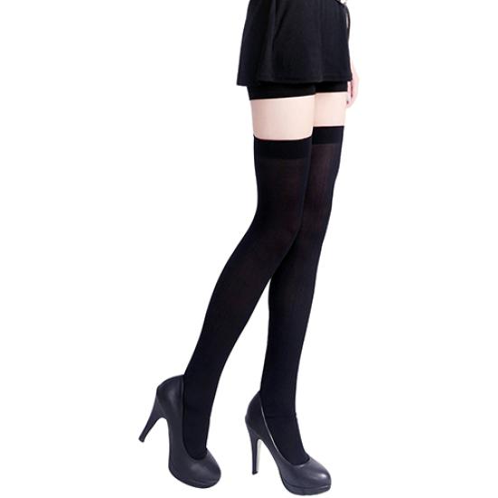 Women's Pure Color Sexy Thigh High Opaque Sexy Stockings Over The Knee Socks