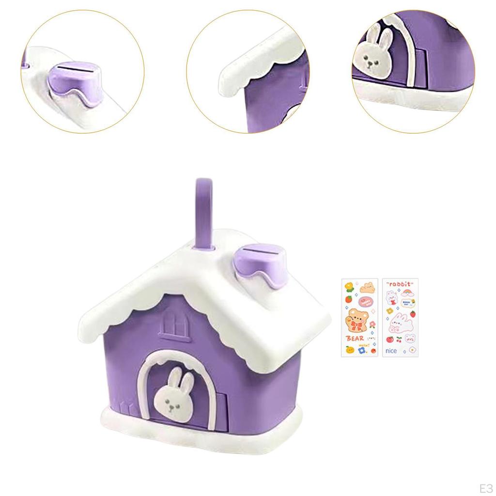 Cartoon House Money Bank for Children, Savings Jar Gift