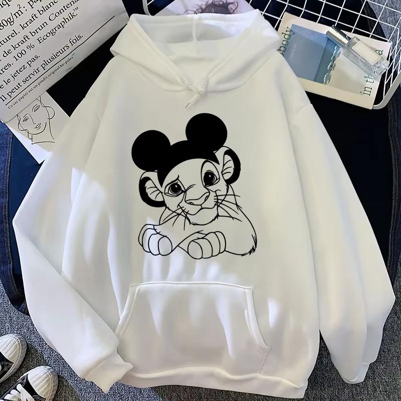 Hakuna Matata Funny Cartoon Simba Cute Anime Hoodie Women Harajuku Lion King Kawaii Manga Sweatshirt Graphic Hoodie Men