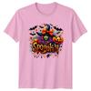 Spooky Halloween Witch Pumpkin Bats Unisexs Unisexs Graphic Tee Shirt