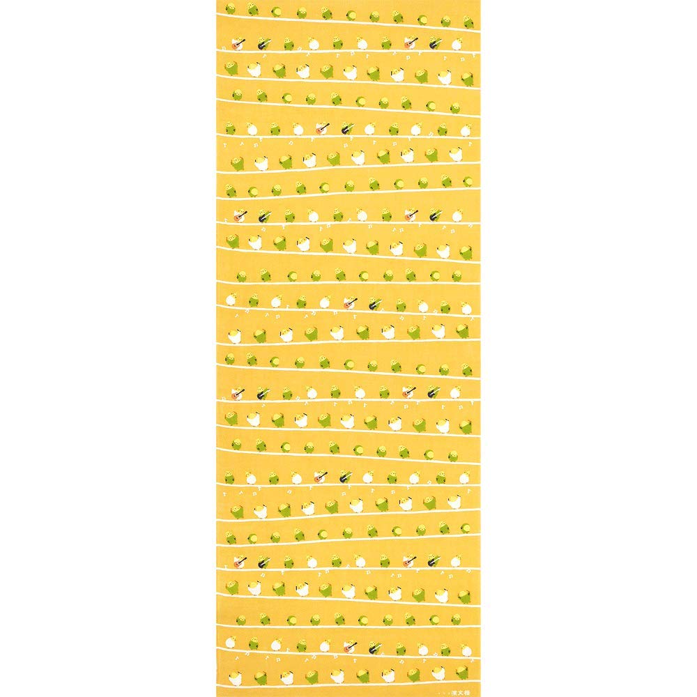 Hamamonyo Tenugui Hand Incorhythm Yellow (Japanese Towel)