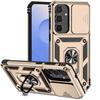 For Samsung Galaxy S25 FE 5G Case Slide Camera Lens Protect Armor Phone Case For Galaxy S 25 FE S25FE Magnetic Holder Ring Cover