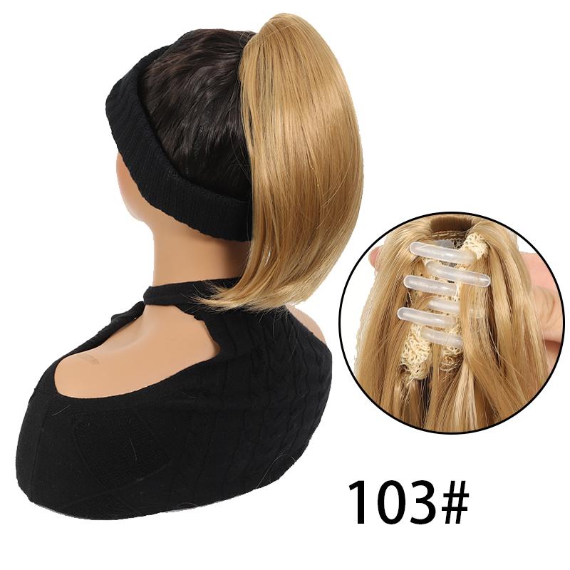 

Парик из конского хвоста Женский парик Зажим для захвата в микрорулоне Парик из конского хвоста Синтетический термостойкий для повседневного ношения