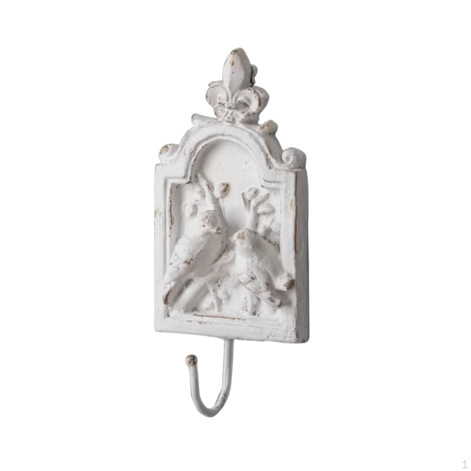 Angel Wall Hook Ornate Cherub Vintage Plaque for Entryway, Bedroom, Hallway Mbk011