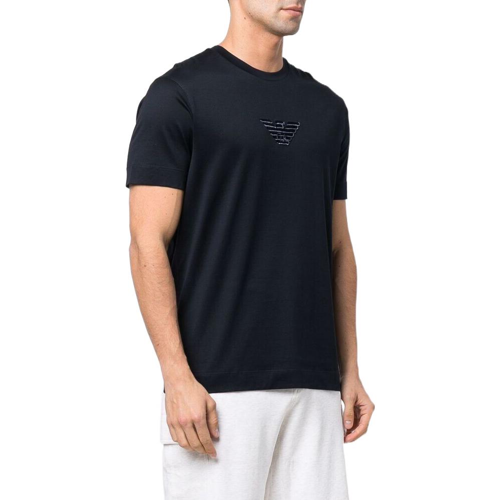 EMPORIO ARMANI T-Shirts Men's Navy Blue Crew Neck Moderate 3L1TCQ-1JSAZ-0920