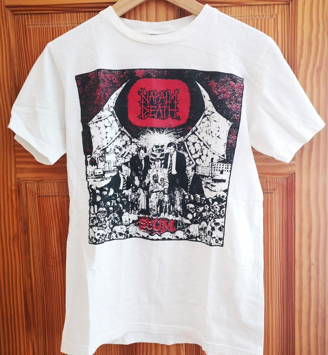 Napalm Death Scum Vintage Band T- White M Size Grindcore Sourced Japan Unisex T-Shirt XXXXL