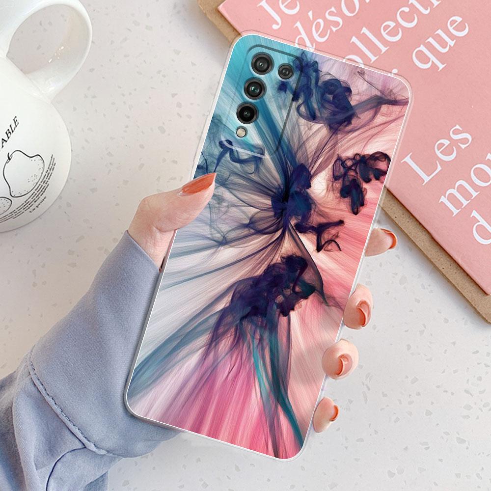 For Honor 10X Lite Case Cover DNN-LX9 Honor10X Lite 10 X Lite Chic Girl Marble Silicone Clear Phone Case For Honor 10X Lite Cute