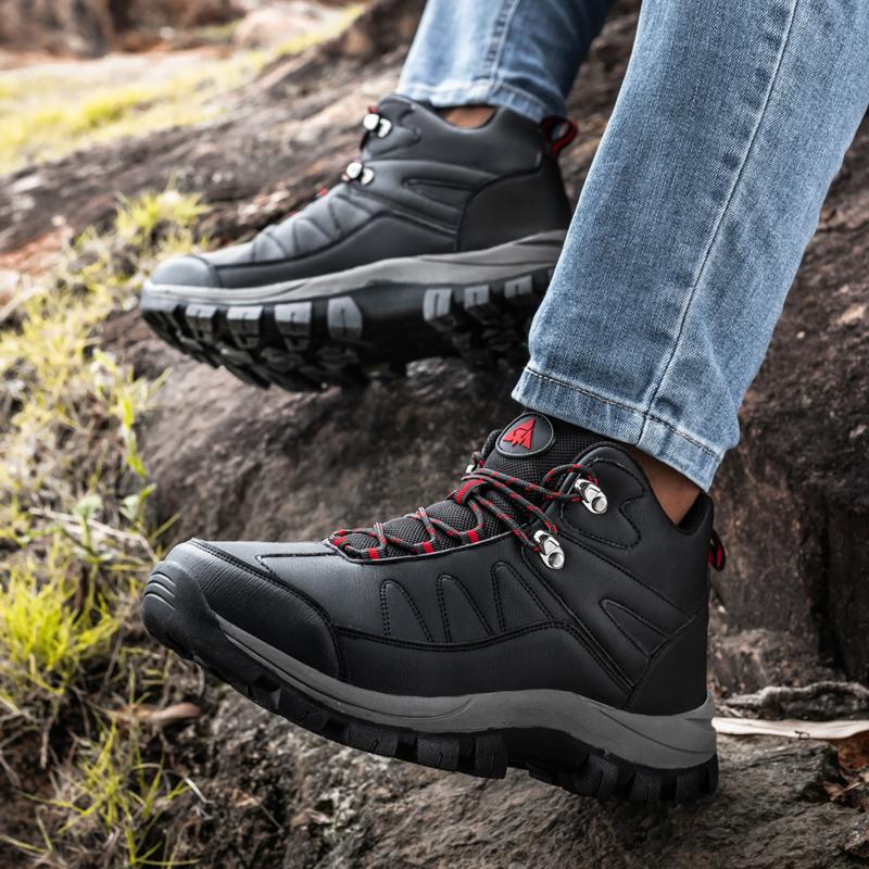 High-top Boots Men Shoes Men Anti-slip Wear-resistant Combat Boots Men  Thick-soled Lace-up Breathable Casual Shoes Men