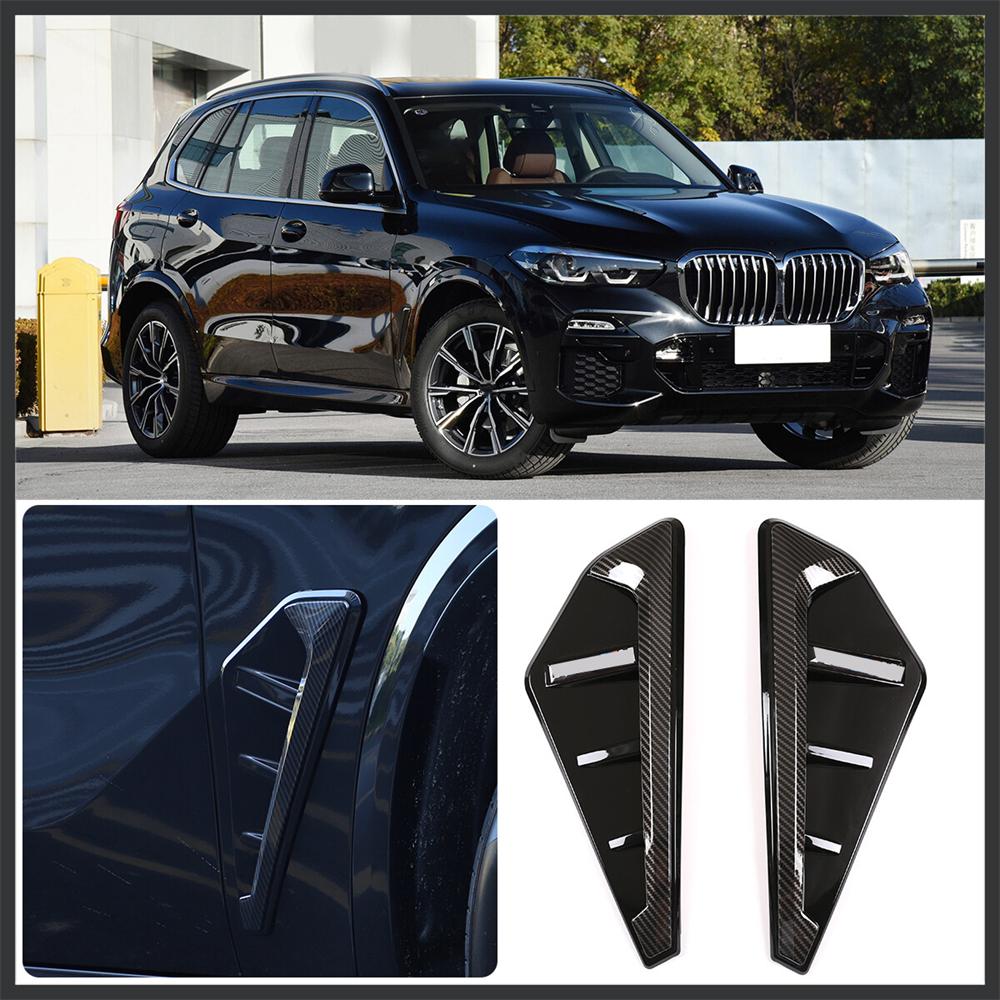 Vzhled uhlíkových vláken Boční křídlo Větrací otvor blatníku Kryty Pro 2019-2022 Bmw X5 G05 X5M