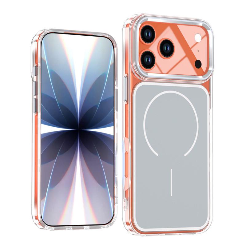New high-transparency acrylic iPhone 17Pro max magnetic protective case 17Pro bright two-color mobile phone case