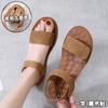 Beef Tendon Sole Sandals Flats 2021 Spring New Shoes Student Roman Shoes Beach Shoes Soft Sole One-word Women's Shoes