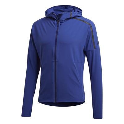 X Zne Collaboration Mens Running Series Lightweight Zip-Up Hooded Breathable Jacket Men Jackets Dark-Blue CY5482