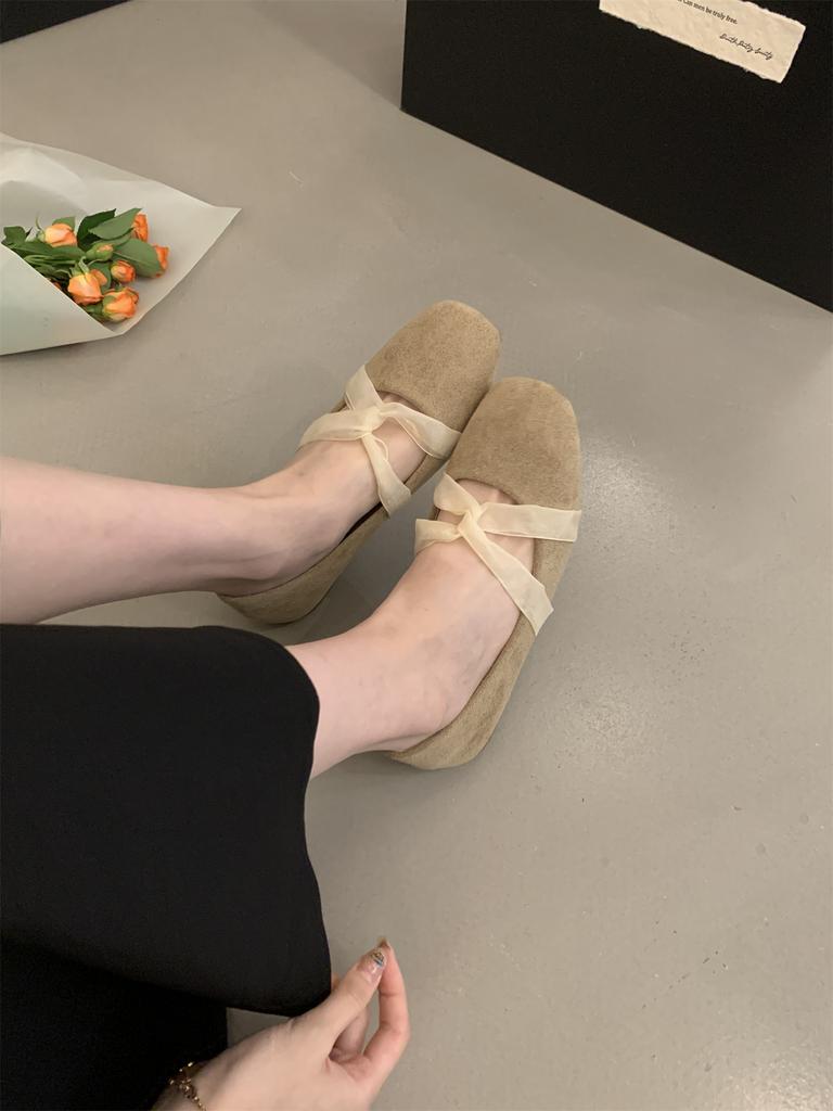 2025 New Sweet Pretty Comfy Shoes For Women Summer Bowtie Loafers Cute Casual Flats Female Shoes Low Heeled Soft Soled Flats