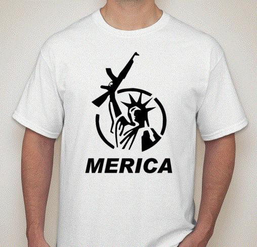 Merica Statue of liberty 2A @nd amendment gun rights lover T shirt M