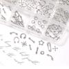 12 Riller Legering Negle Charms Punk Y2K Metal Dele Manicure Nitte Kæde Neglespids Dekoration Retro Cirkel Negle Forsyning Diy Håndværk
