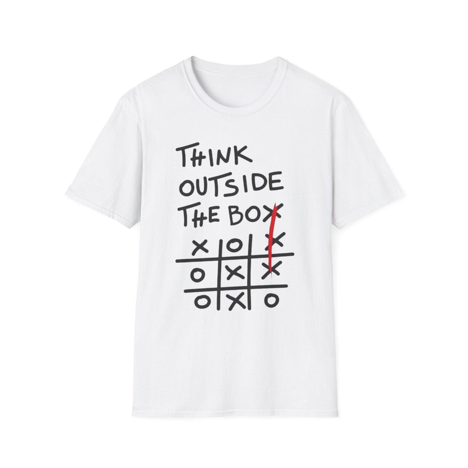Think Outside the Box T-Shirt | Tic Tac Toe Graphic L